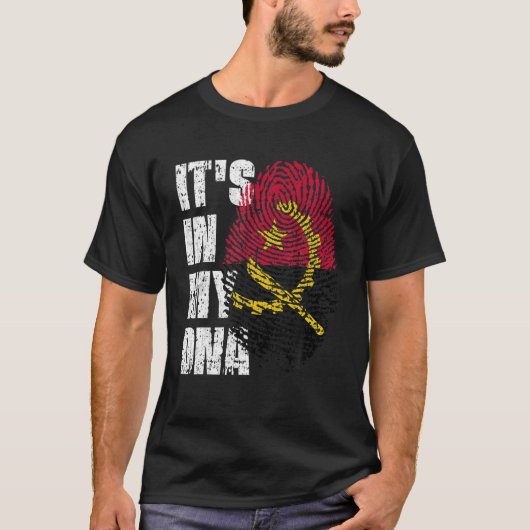 IT's IN MY DNA Angola Flag Angolan Tシャツ (正面)