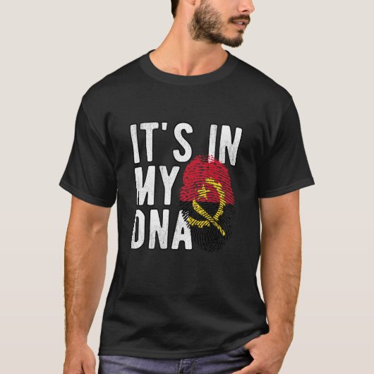 It's in my DNA Angola Flag Fingerprints Tシャツ (正面)