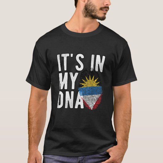 It's in my DNA Antigua Flag Fingerprints Tシャツ (正面)