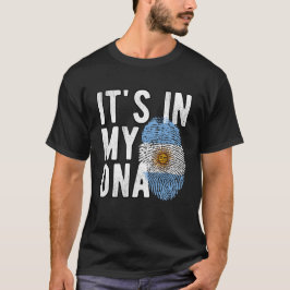 It's in my DNA Argentina Flag Fingerprints Tシャツ