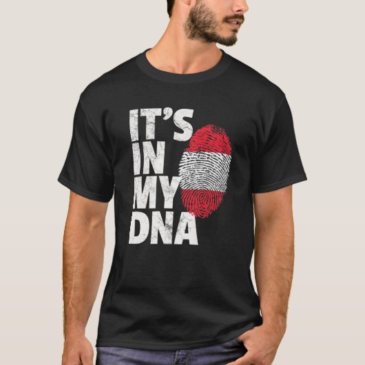 IT's IN MY DNA Austrian Austria Flag T Gift Men Wo Tシャツ (正面)