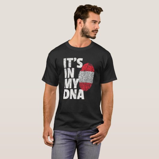 IT's IN MY DNA Austrian Austria Flag T Gift Men Wo Tシャツ (正面フル)