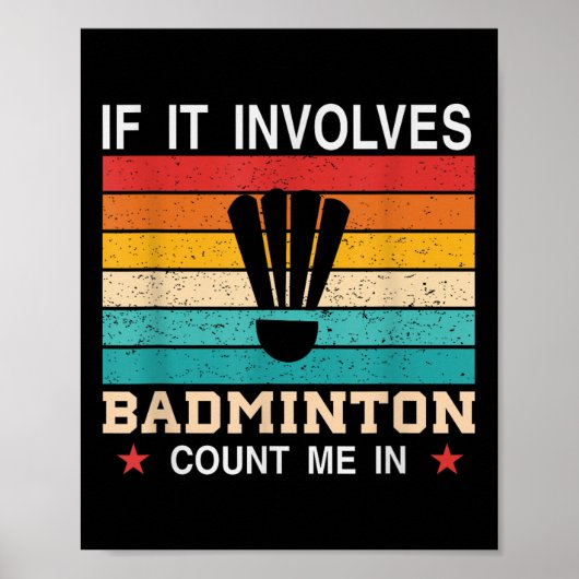 Its In My Dna Badminton Shuttle Racket Badminton P ポスター (正面)