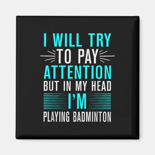 Its In My Dna Badminton Shuttle Racket Badminton P マグネット (正面)