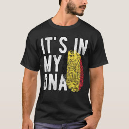 It's in my DNA Belgium Flag Fingerprints Tシャツ