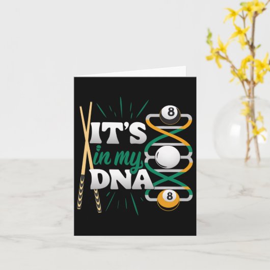 It's In My Dna - Billiard Queue Pool Player カード (黄色い花)