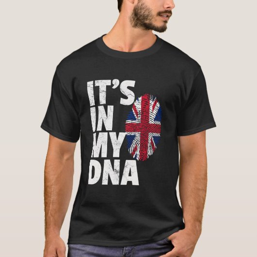 It'S In My Dna British Flag England Uk Britain Uni Tシャツ (正面)