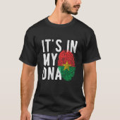It's in my DNA Burkina Faso Flag Fingerprints Tシャツ (正面)