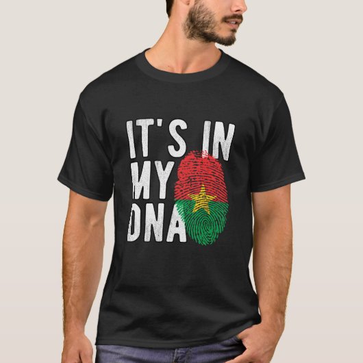 It's in my DNA Burkina Faso Flag Fingerprints Tシャツ (正面)