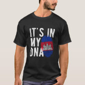 It's in my DNA Cambodia Flag Fingerprints Tシャツ (正面)