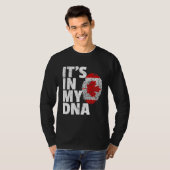 Its In My Dna Canadian Flag Nationalプライド Tシャツ (正面フル)