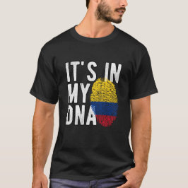 It's in my DNA Colombia Flag Fingerprints Tシャツ