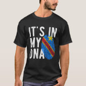 It's in my DNA Congo Flag Fingerprints Tシャツ (正面)