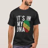 It's in my DNA Congo Republic Flag Fingerprints Tシャツ (正面)