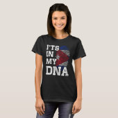 It's In My DNA Cuban Fingerprint Proud Cuba Flag Tシャツ (正面フル)