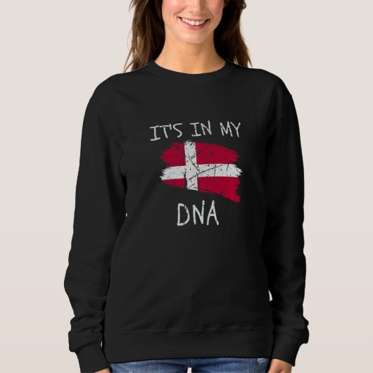 It's in my DNA Denmark Flag Proud Danish Pride スウェットシャツ (正面)