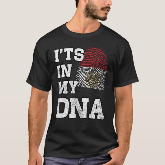 It's In My DNA Egyptian Fingerprint Proud Egypt Fl Tシャツ (正面)