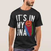 It's in my DNA Eritrea Flag Fingerprints Tシャツ (正面)