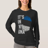 ITS IN MY DNA Estonia Flag Estonian Roots Pride Ge Tシャツ (正面)