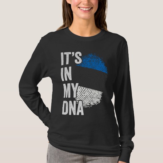 ITS IN MY DNA Estonia Flag Estonian Roots Pride Ge Tシャツ (正面)