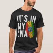 It's in my DNA Ethiopia Flag Fingerprints Tシャツ (正面)
