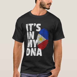 ITS IN MY DNA Filipino Flagフィリピンプライドメンズ Tシャツ