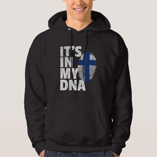 Its In My Dna Finland Flagプライド国 パーカ (正面)