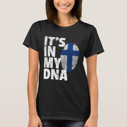 Its In My Dna Finland Flagプライド国 Tシャツ (正面)