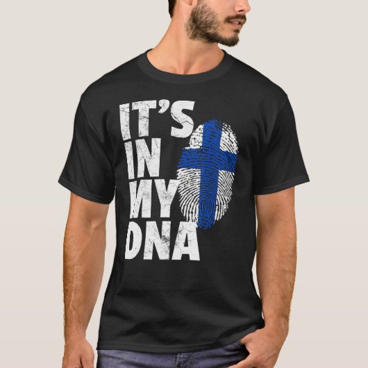 Its In My Dna Finland Flagプライド国 Tシャツ (正面)