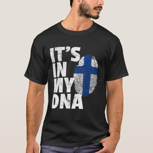 Its In My Dna Finland Flagプライド国 Tシャツ (正面)