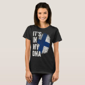 ITS IN MY DNA Finland Flag Finnish Roots Pride Gen Tシャツ (正面フル)