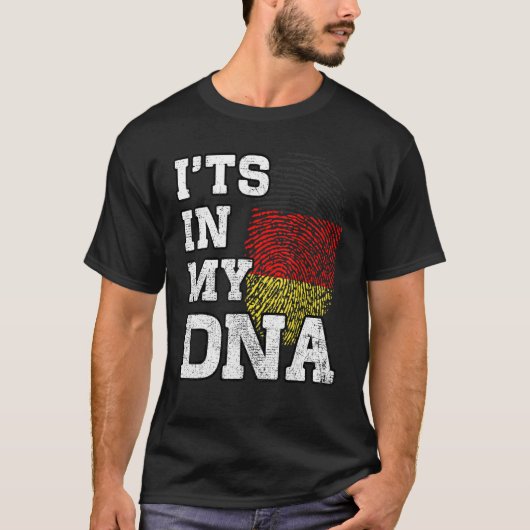 It's In My DNA German Fingerprint Proud Germany Fl Tシャツ (正面)
