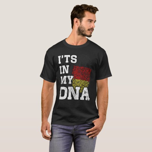 It's In My DNA German Fingerprint Proud Germany Fl Tシャツ (正面フル)