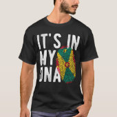It's in my DNA Grenada Flag Fingerprints Tシャツ (正面)