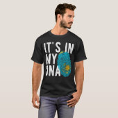 It's in my DNA Kazakhstan Flag Fingerprints Tシャツ (正面フル)