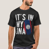 It's in my DNA Laos Flag Fingerprints Tシャツ (正面)
