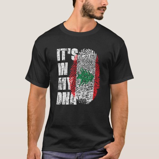 IT's IN MY DNA Lebanon Flag Lebanese Tシャツ (正面)