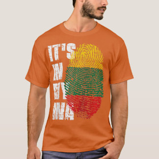 ITS IN MY DNA Lithuania Flagリトアニアのラグランバス Tシャツ