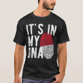 It's in my DNA Monaco Flag Fingerprints Tシャツ (正面)
