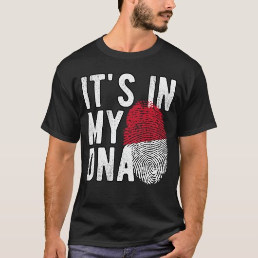 It's in my DNA Monaco Flag Fingerprints Tシャツ (正面)