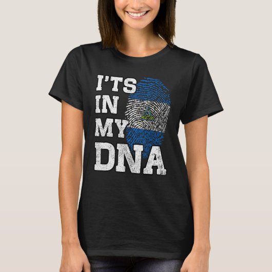 It's In My DNA Nicaraguan Fingerprint Proud Nicara Tシャツ (正面)