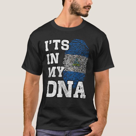 It's In My DNA Nicaraguan Fingerprint Proud Nicara Tシャツ (正面)