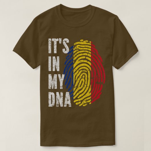 IT'S IN MY DNA Romania Flag Romanian  Tシャツ (デザイン正面)