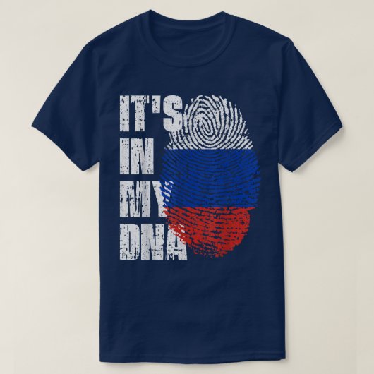 IT'S IN MY DNA Russia Flag Russian  Tシャツ (デザイン正面)