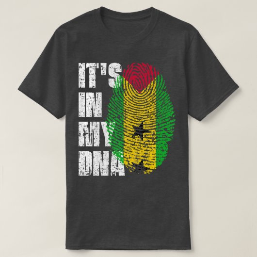 ITS IN MY DNA Sao Tome and Principe Flag Sao Tomea Tシャツ (デザイン正面)