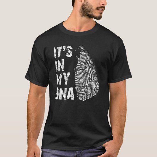 It's In My Dna Sri Lanka Fingerprint Map Sri Lanka Tシャツ (正面)