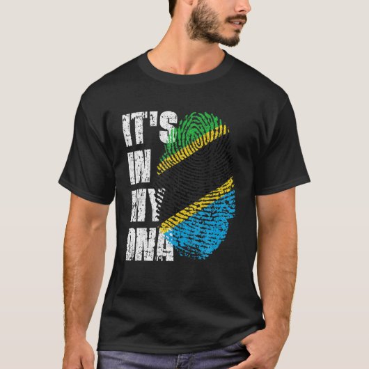 IT's IN MY DNA Tanzania Flag Tanzanian Tシャツ (正面)