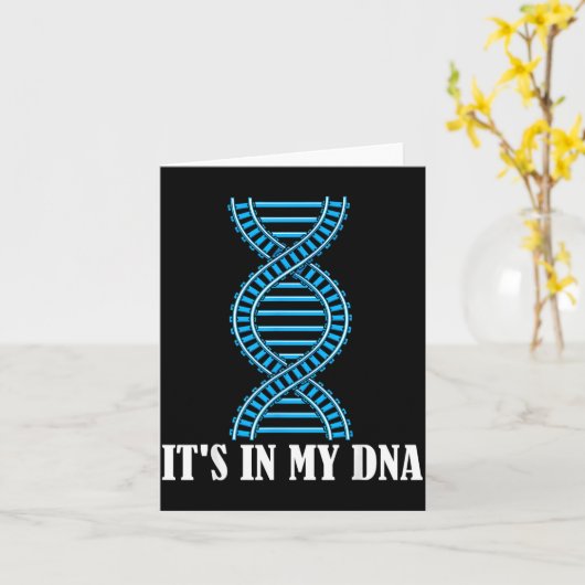 Its In My Dna Train Track Railfan Railroad Lover  カード (黄色い花)