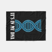 Its In My Dna Train Track Railfan Railroad Lover  フリースブランケット (正面(横))
