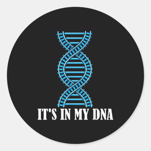 Its In My Dna Train Track Railfan Railroad Lover ラウンドシール (正面)
